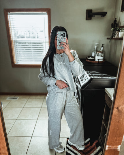 In My Comfies Sweat Set - Heather Grey