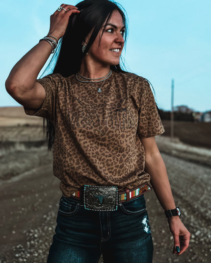 Brand T Brown Leopard