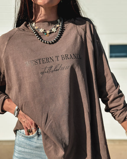 Western T Brand Mockneck Tunic