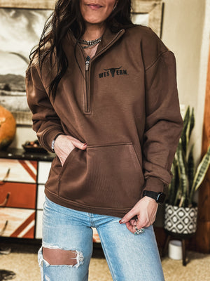 Brand Embrace Women's 1/4 Zip - Coffee