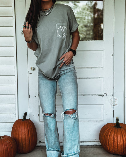 Circle Brand Pocket T - Sage Green