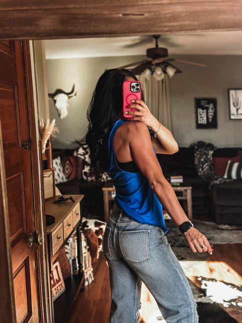 Brand Athleisure Tank - Blue