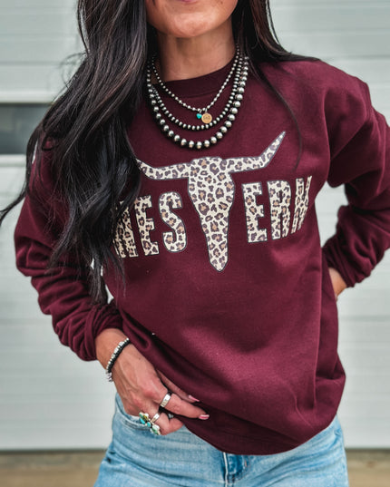 Brand Leopard Logo Crew