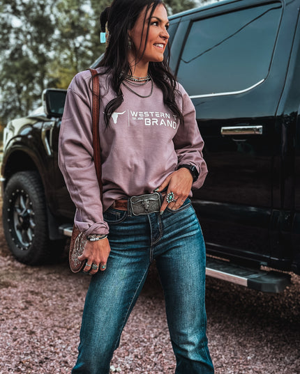 Western T Brand | Logo Crew - Mulberry