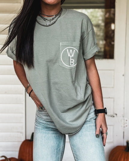 Circle Brand Pocket T - Sage Green
