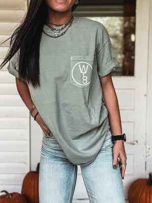 Circle Brand Pocket T - Sage Green