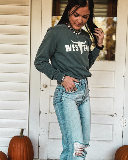 Brand Logo Longsleeve - Spruce/Cream