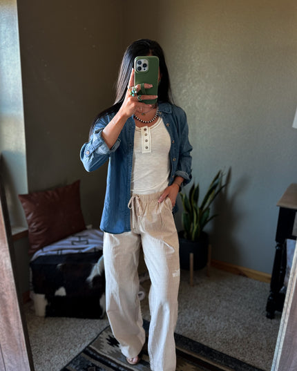 Pinstripe Social Pants