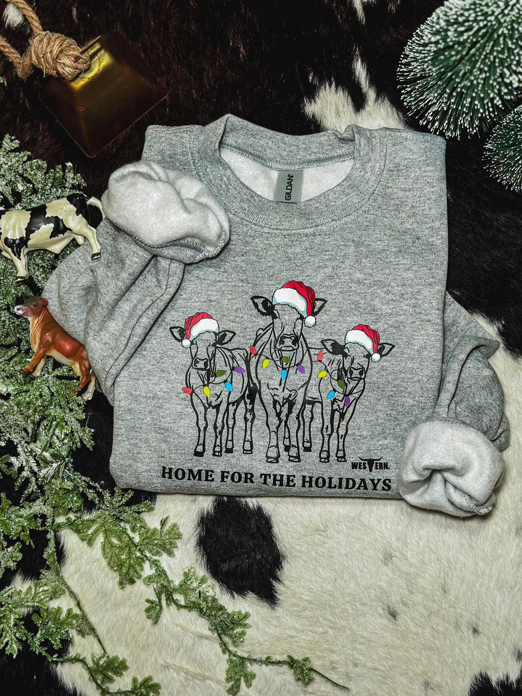 Home for the Holidays Youth CREW - Grey