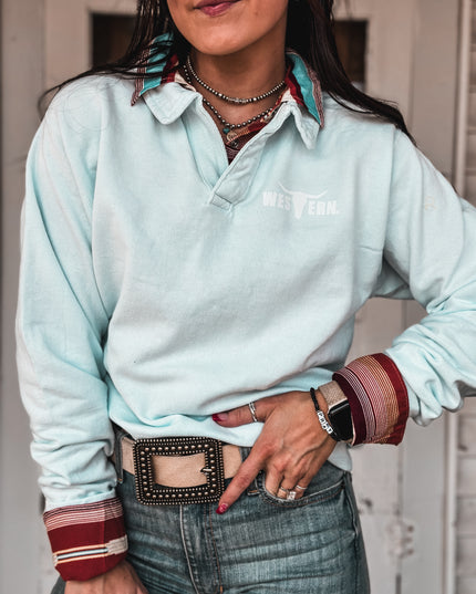 Brand Logo Collie Pullover - Powder Blue