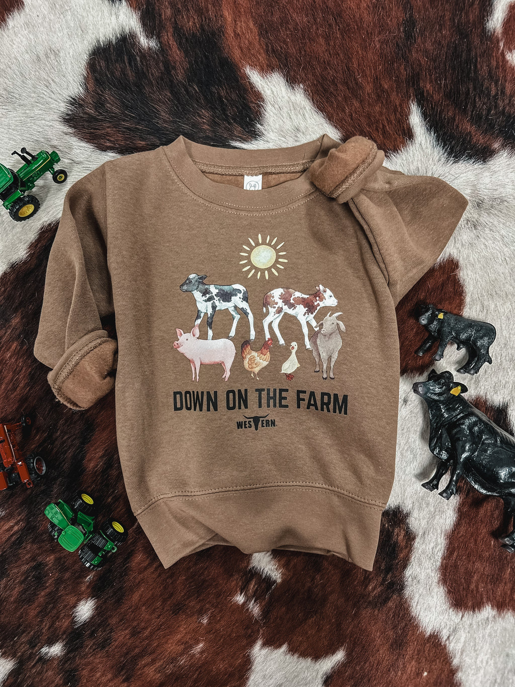 Down on the Farm Toddler Crew - Brown