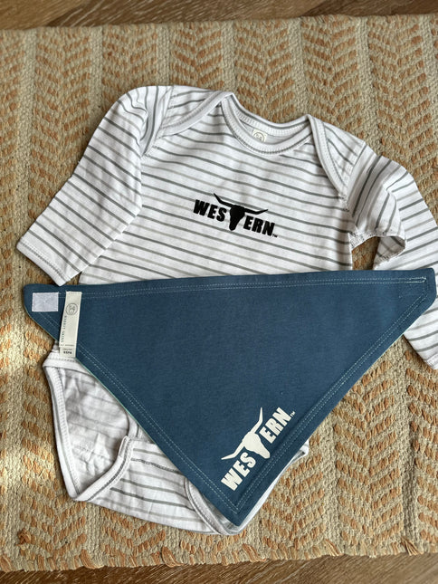 Brand Baby Bandana Bib - Blue/Teal