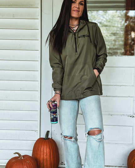 Brand Scuba 1/4 Zip Windbreaker  - Army