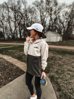 Brand Scuba 1/4 Zip Windbreaker  - Smoke/Coal
