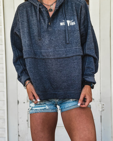 Brand Drifter Snap Pullover - Navy