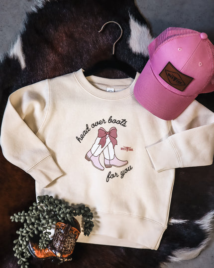 Head Over Boots Crew - Cream