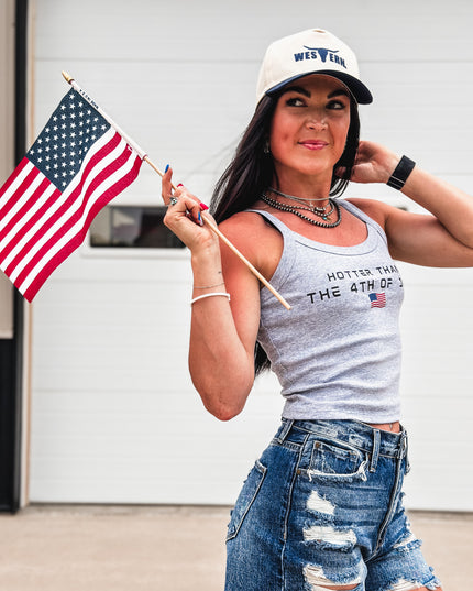 4th of July Baby Tank - Grey
