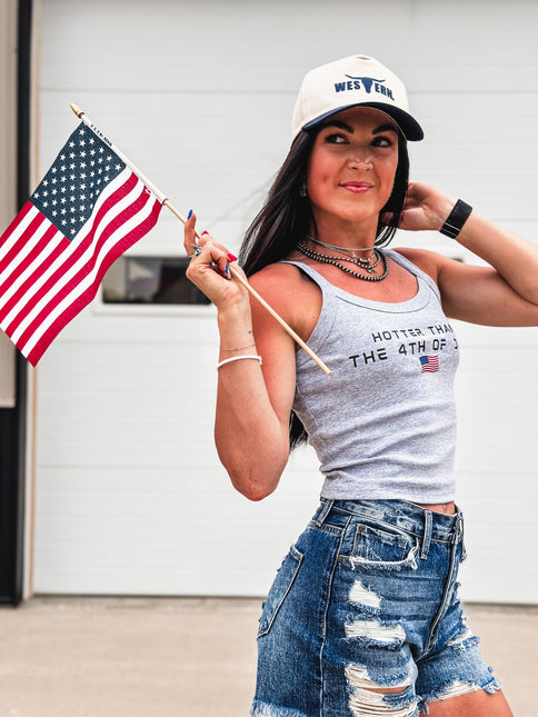 4th of July Baby Tank - Grey