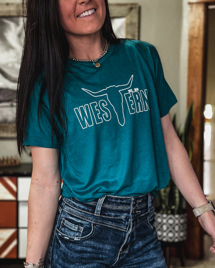 Brand Outline Logo T - Marine Teal