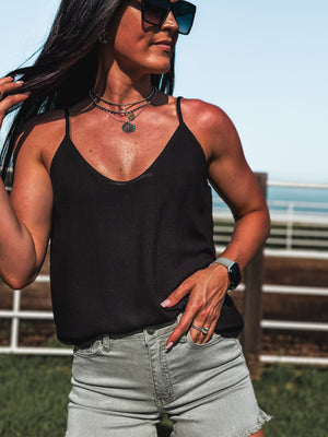 Brand Summer Night Tank - Black