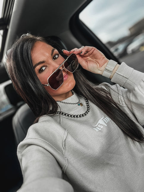 Exposed Mockneck Sweater - Bone Grey