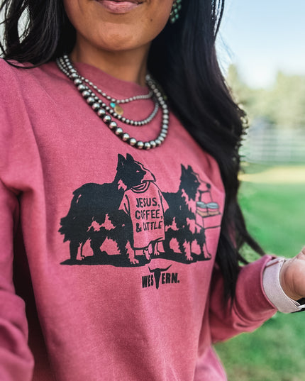 Morning Chores Longsleeve - Crimson
