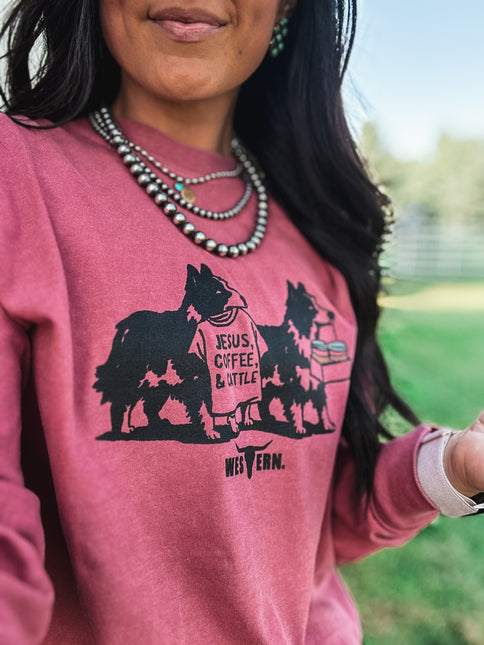 Morning Chores Longsleeve - Crimson