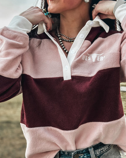 Pretty Woman Fuzzy Polo Sweater