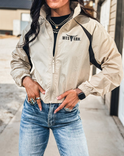 Brand Fast Pace Zip Jacket - Khaki