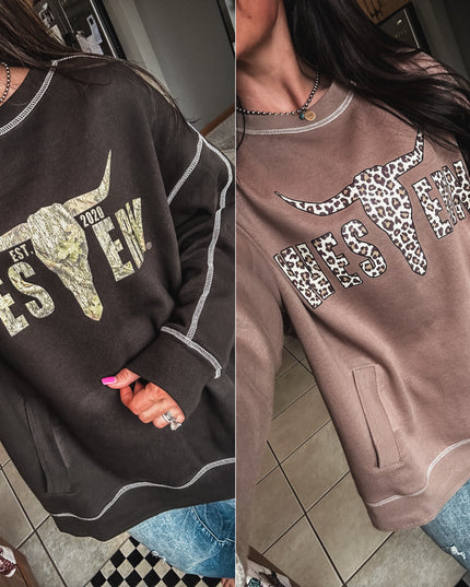 Stitch Seam Boxy Sweatshirt