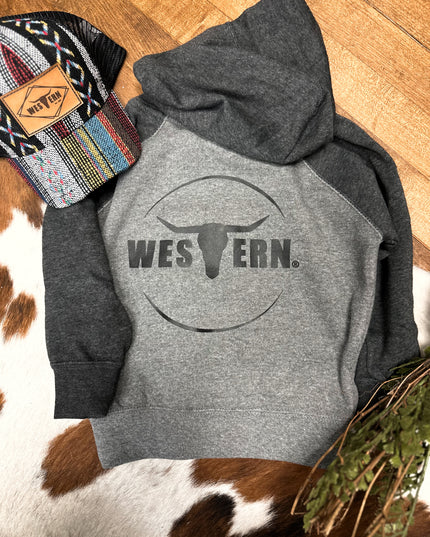 Brand Indy Full Zip Hoodie Toddler - Grey/Black