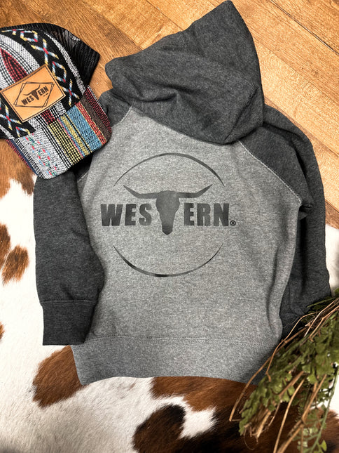 Brand Indy Full Zip Hoodie Toddler - Grey/Black