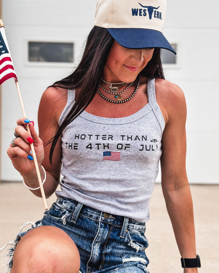 4th of July Baby Tank - Grey