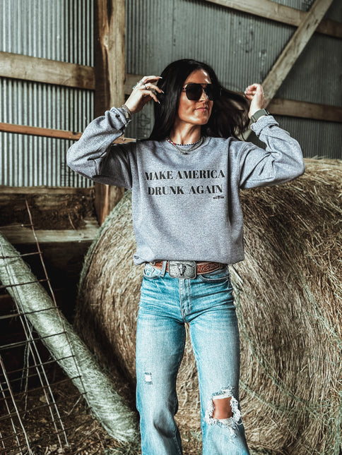 Make America Drunk Again Crew - Grey