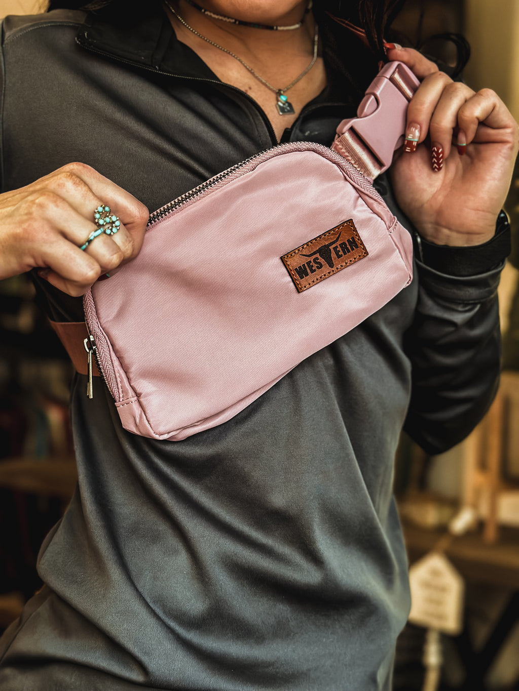 Brand Belt Bag - Pink