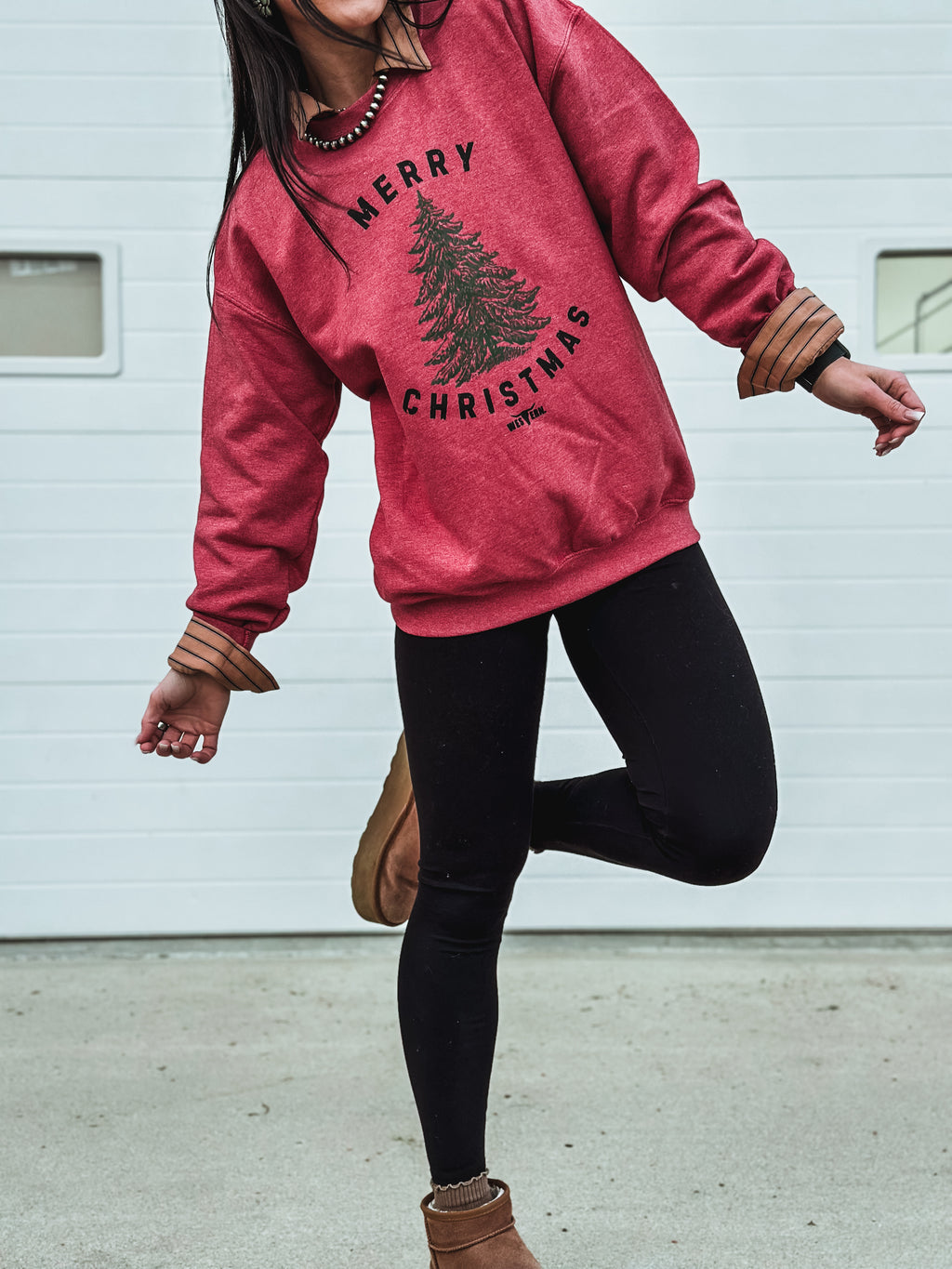 Merry Christmas Tree Crew - Heather Red