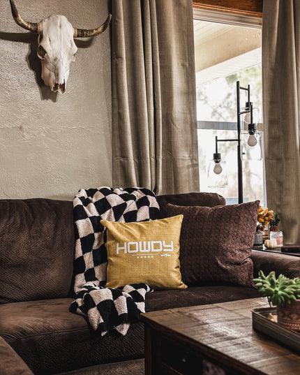 HOWDY Pillow Cover - Yellow