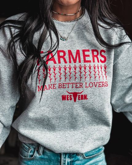 Farmers Make Better Lovers Crew - Red