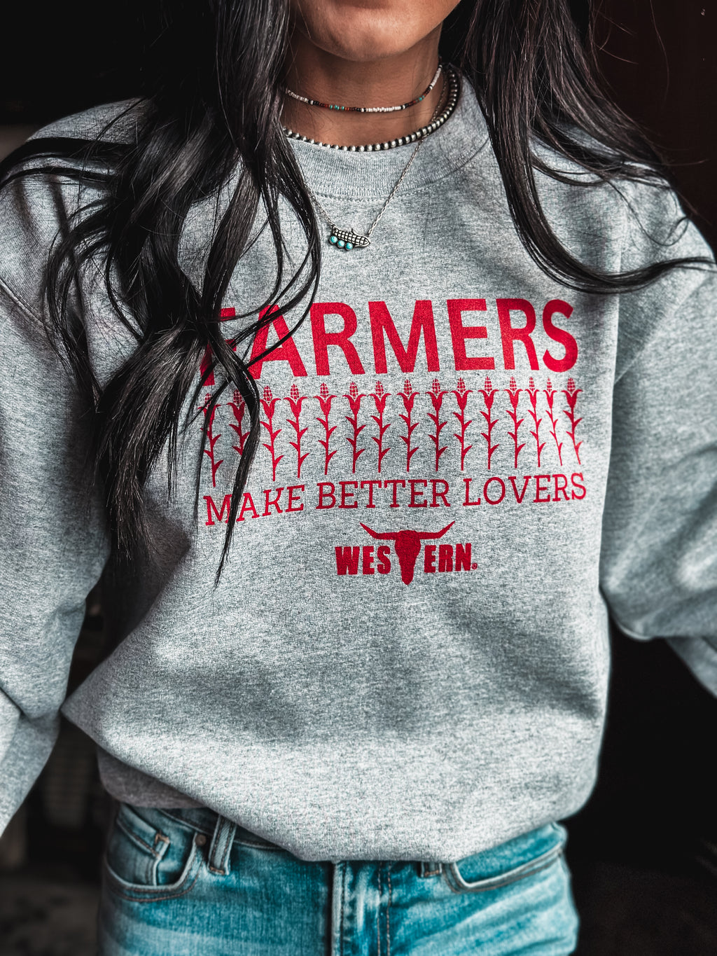 Farmers Make Better Lovers Crew - Red