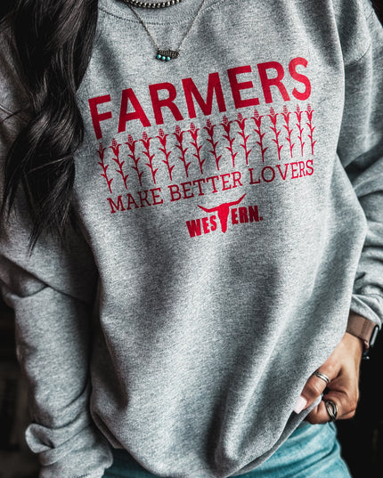 Farmers Make Better Lovers Crew - Red