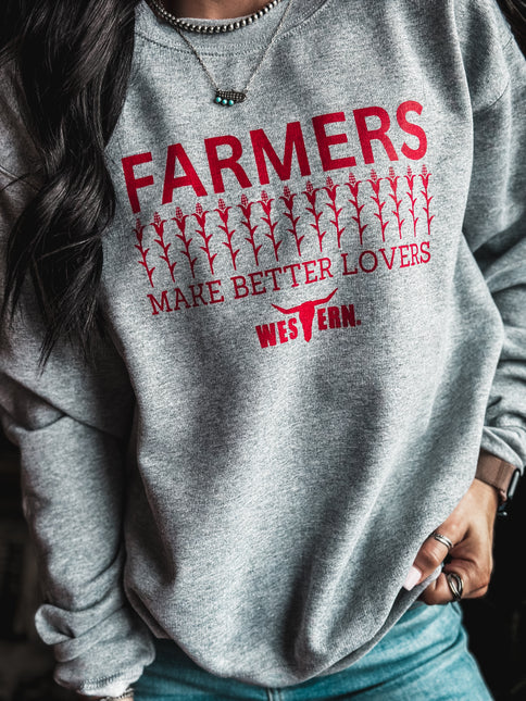 Farmers Make Better Lovers Crew - Red
