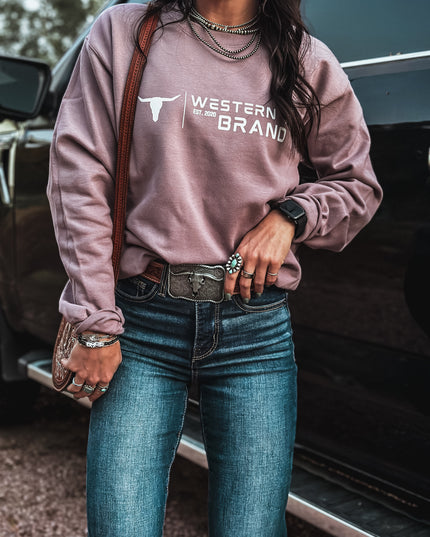 Western T Brand | Logo Crew - Mulberry