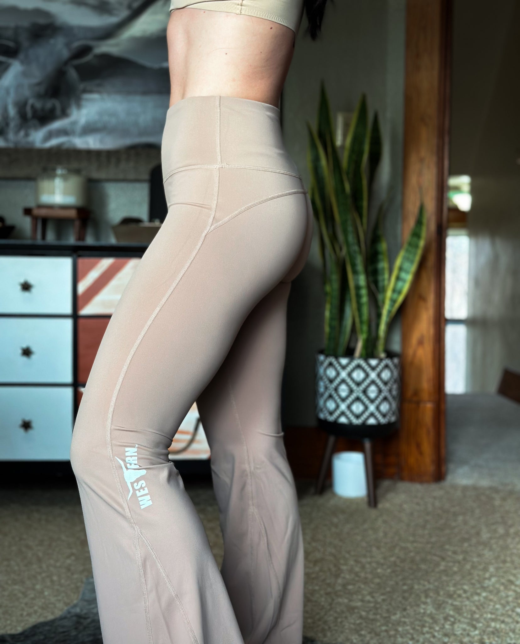 Brand High Sport Yoga Flares - Sand