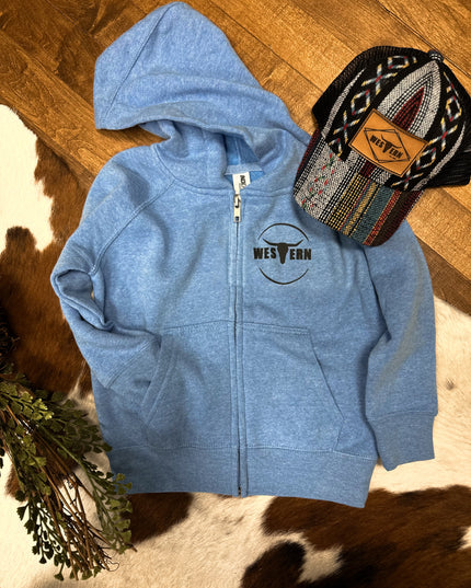 Brand Indy Full Zip Hoodie Toddler - Ocean Blue