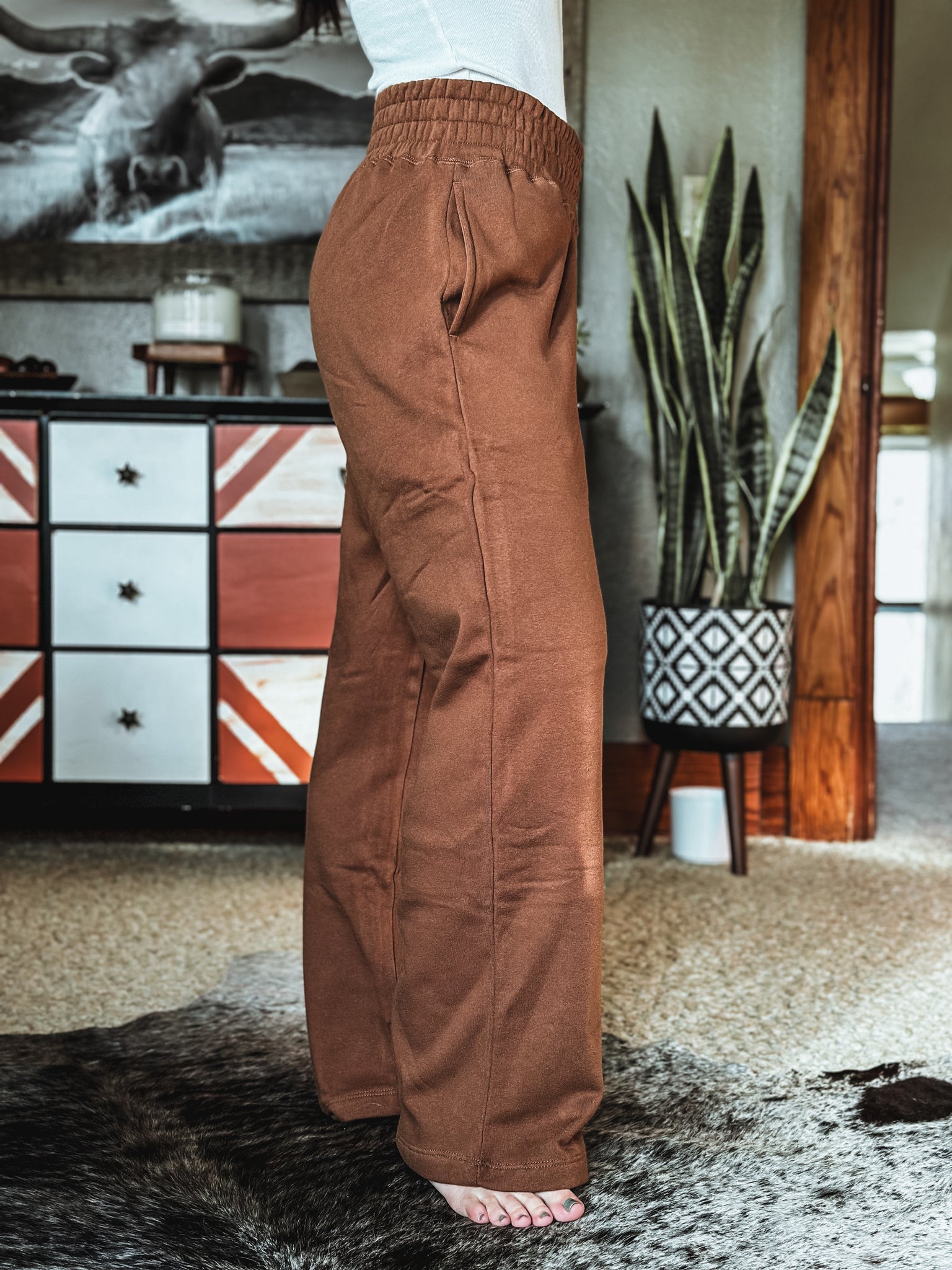 *DOORBUSTER* Brand Brushed Cotton Lounge Pants - Brown [READ DESCRIPTION]