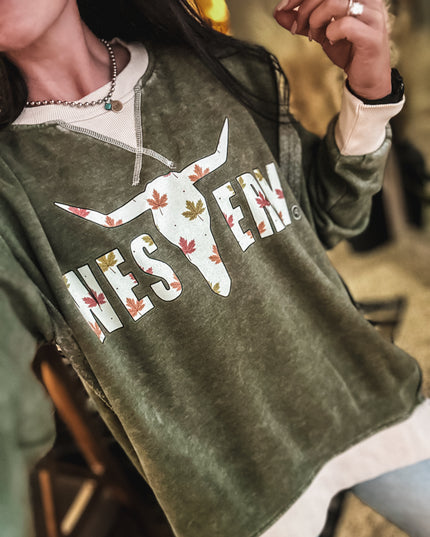 Autumn Leaves Logo Crew Sweater