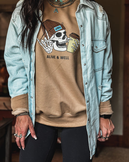 Alive & Well Crew - Caramel