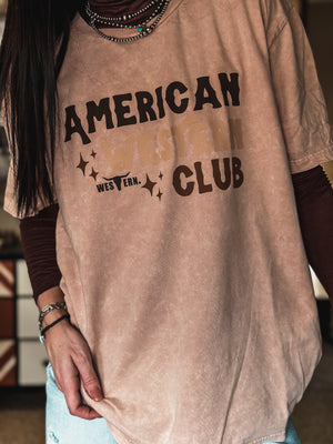 American Western Club Oversized T - Vintage Peach