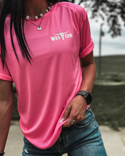 Brand Logo Athletic Tee - Pink