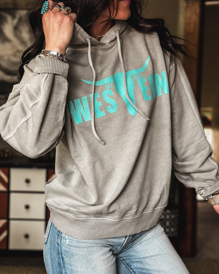 Brand Turq Logo Deadwood Hoodie - Sleet